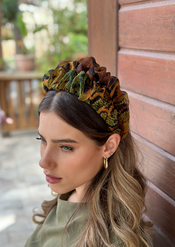 Medium Renee Headband, Rome Print