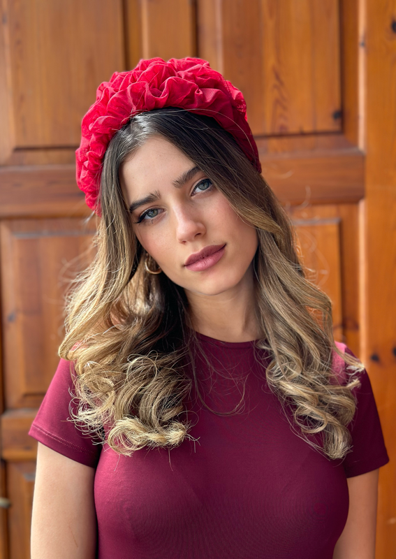 Wide Renee Headband, Red