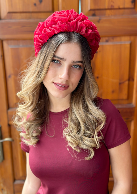 Wide Renee Headband, Red