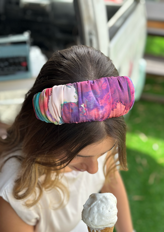 Mila Headband, Printed Pinks