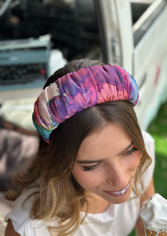 Mila Headband, Printed Pinks