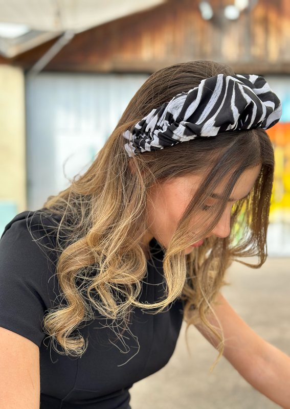 Jan Headband, Zebra Print