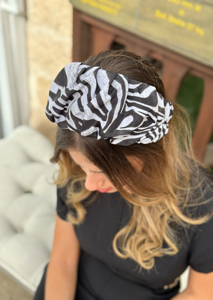 Wide Jan Headband, Zebra Print