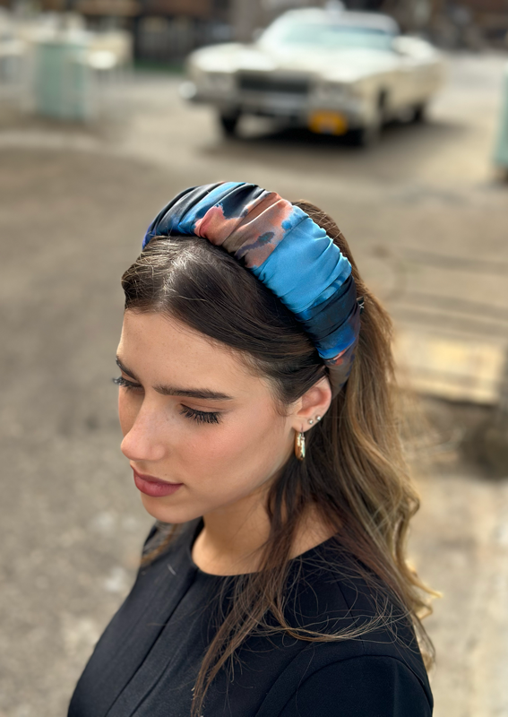 Mila Headband, Printed Blues