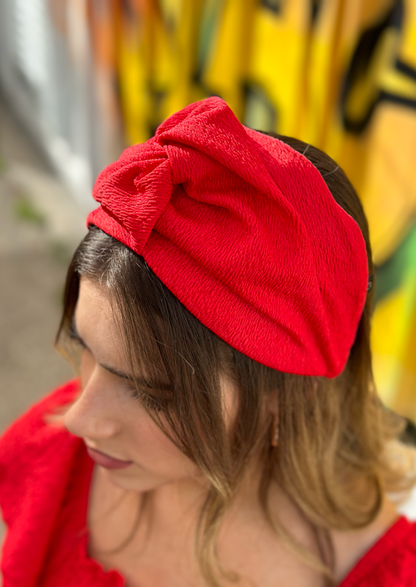 Wide Zoe Headband, Red