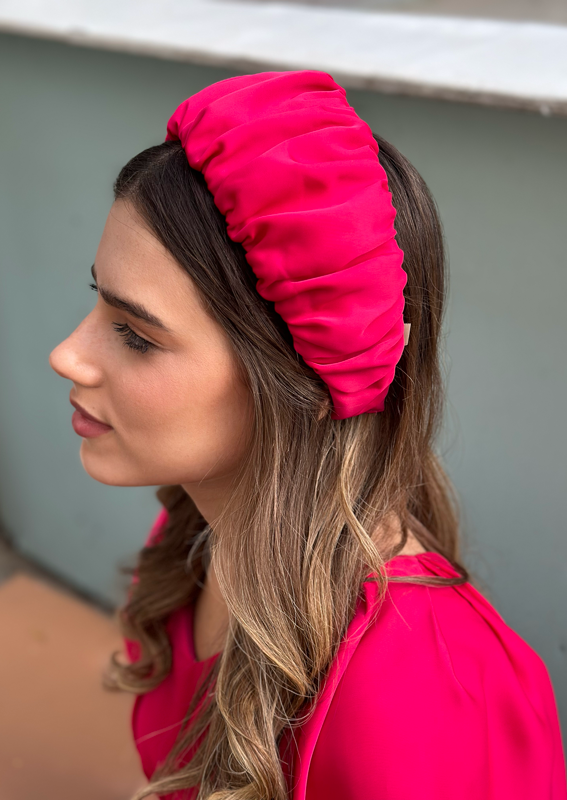 Wide Mila Headband, Fuchsia Pink