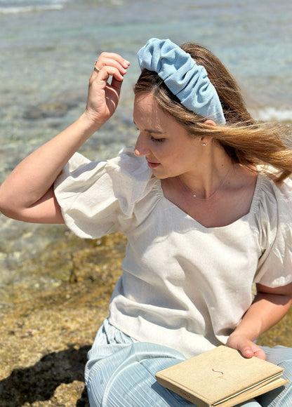 Viola Headband, Light Denim