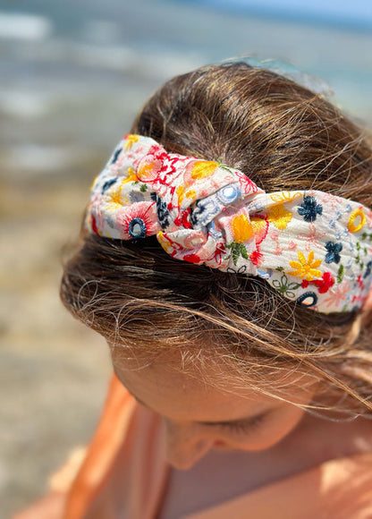 Suf Headband, Floral Beige