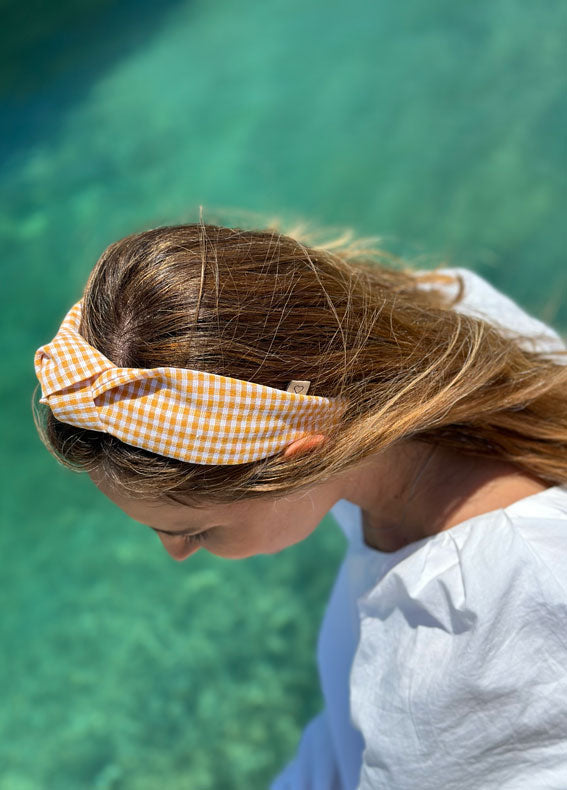 Suf Headband, Yellow Checkered