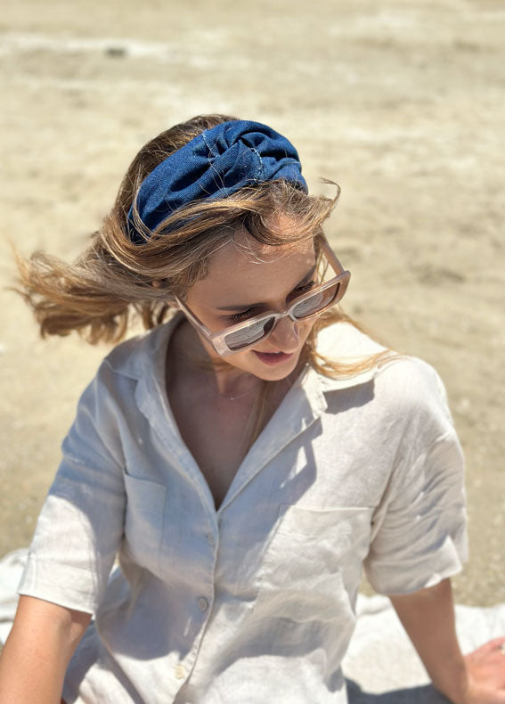 Zoe Headband, Denim