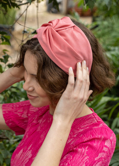 Wide Zoe Headband, Coral