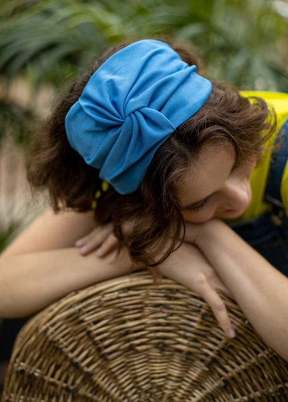 Wide Zoe Headband, Pastel Blue