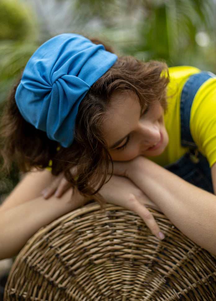 Wide Zoe Headband, Pastel Blue