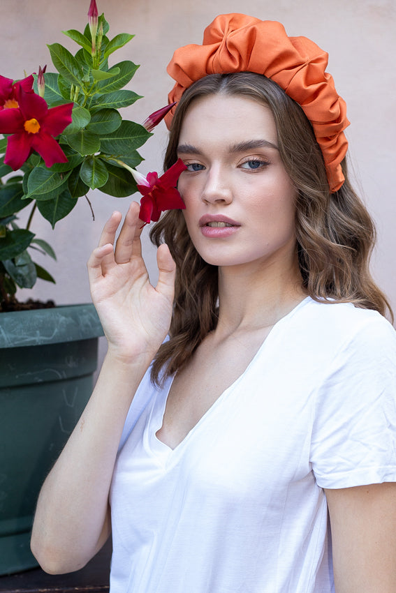 Wide Mary Headband, Orange