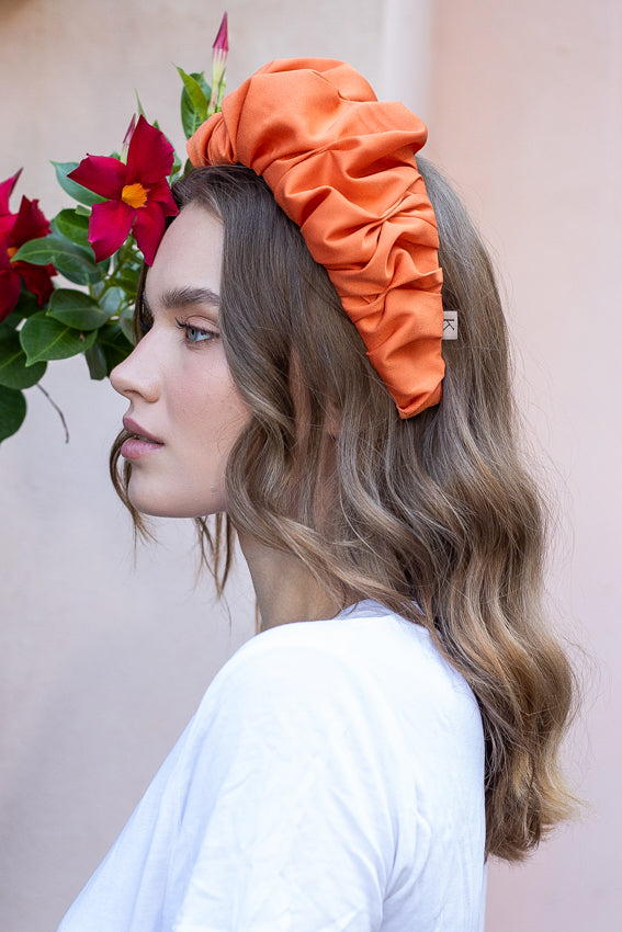 Wide Mary Headband, Orange