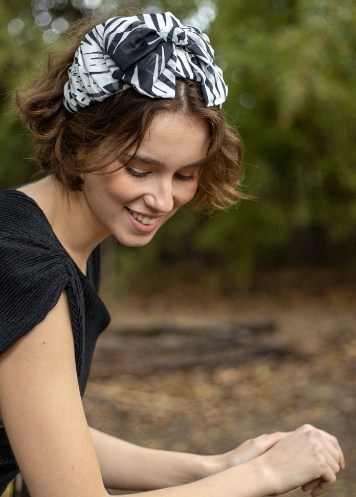 Wide Sana Headband, Black &amp; White