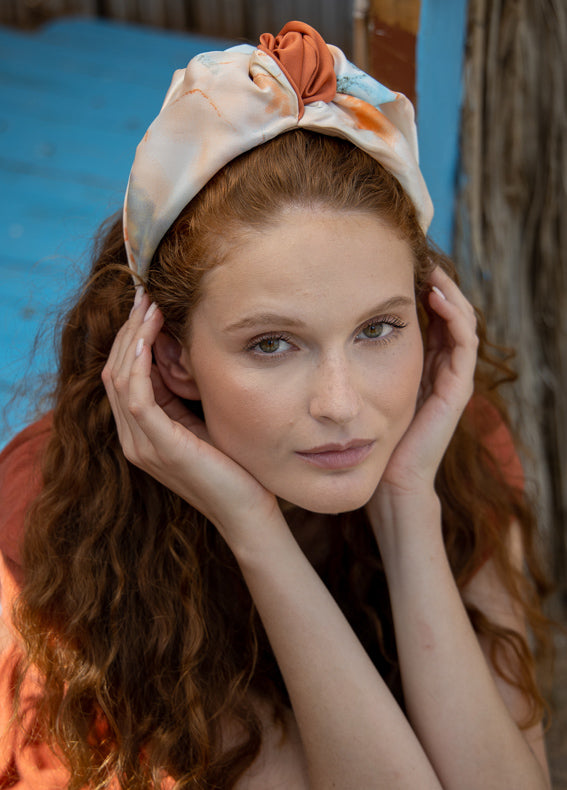 Wide Kedem Headband, Terracotta