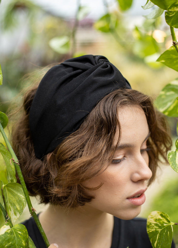 Wide Zoe Headband, Classic Black