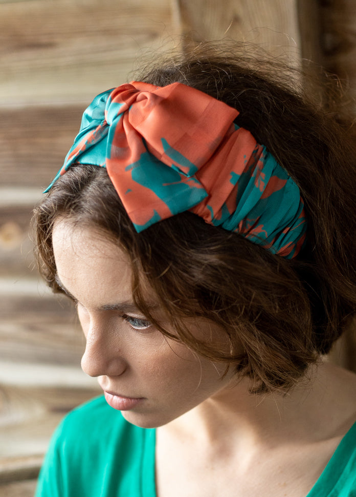 Sana Headband, Green &amp; Orange