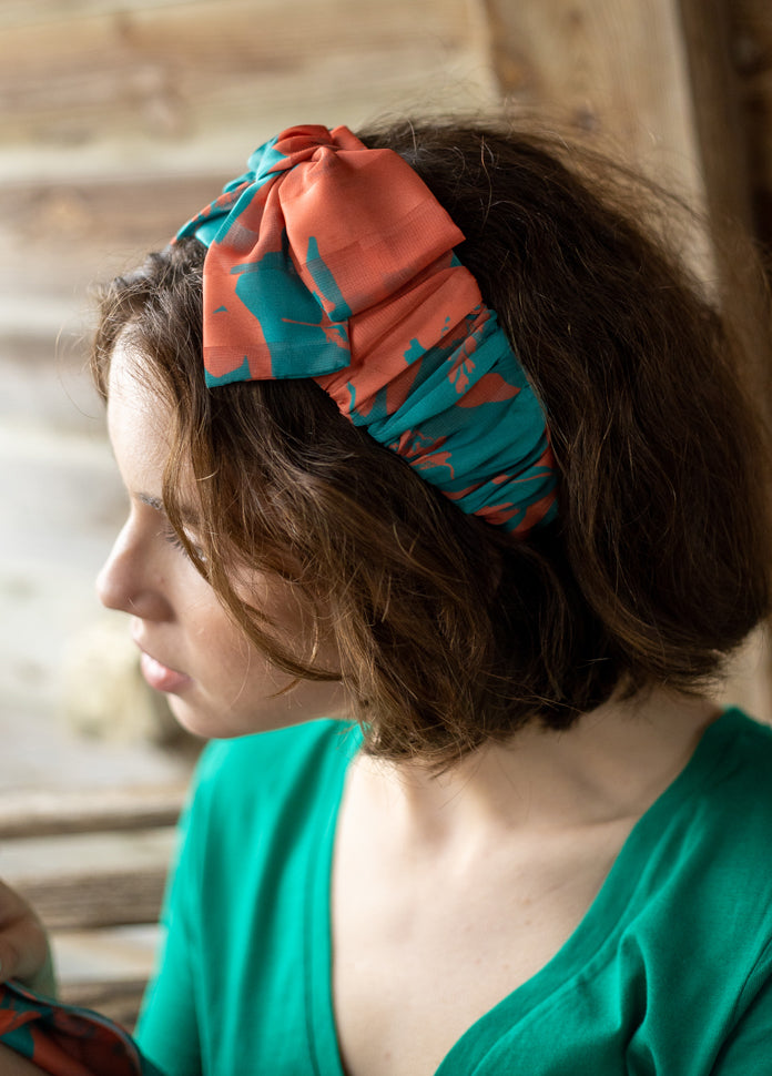 Sana Headband, Green &amp; Orange