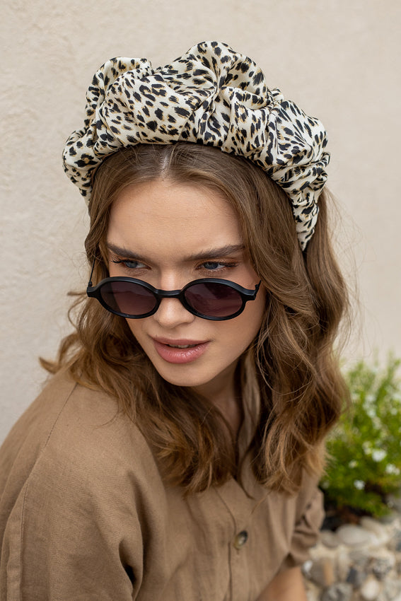 Wide Mary Headband, Animal Print