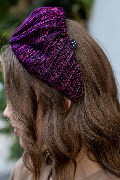 Wide Aria Headband, Purple