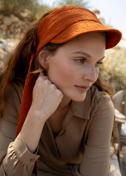 Carmel Visor Headband, Terracotta