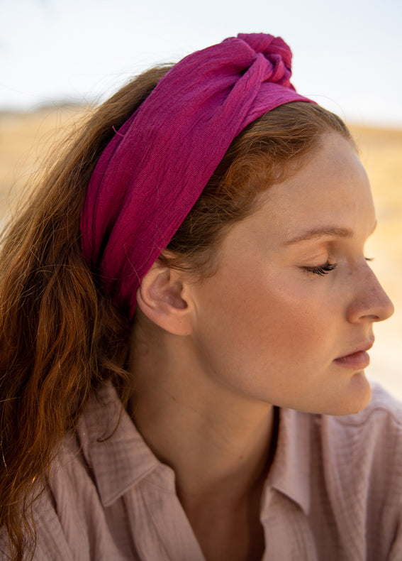 Yarden Headband with Ribbons, Pink