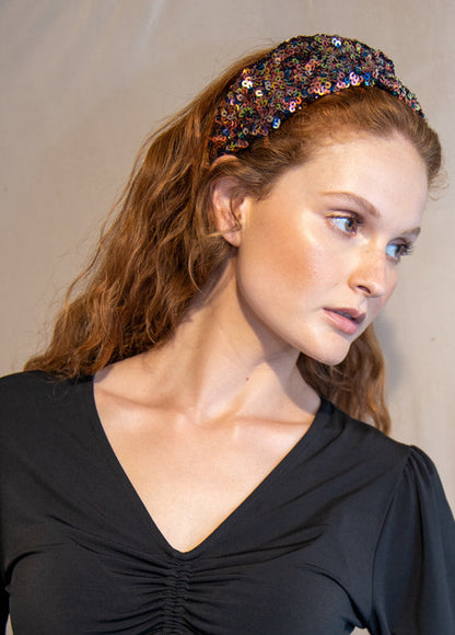 Arbel Headband, Multicolored Sequins