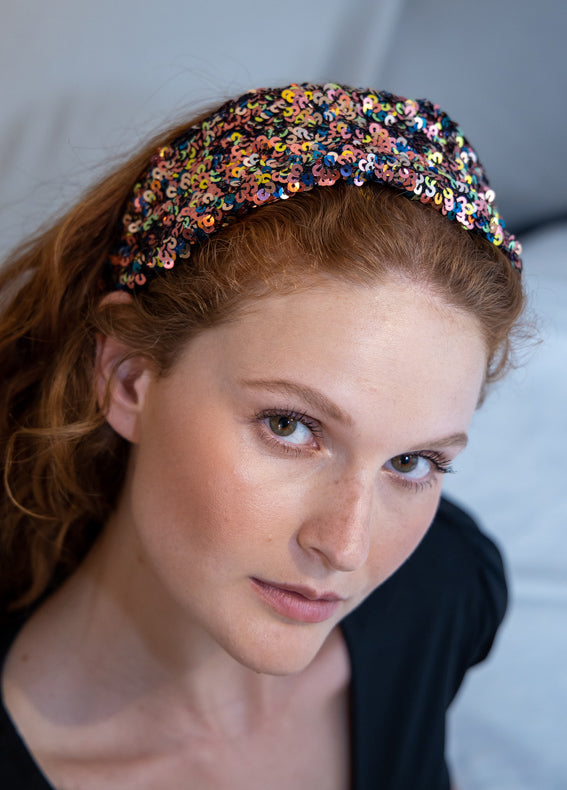 Arbel Headband, Multicolored Sequins