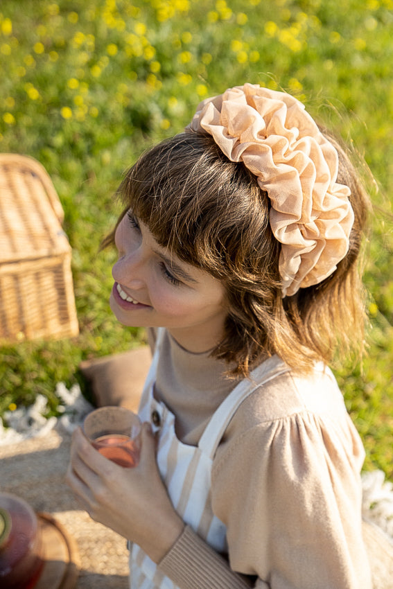 Wide Renee Headband, Nude