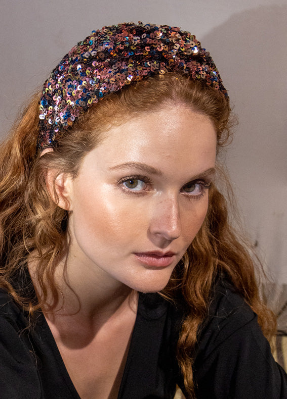 Arbel Headband, Multicolored Sequins