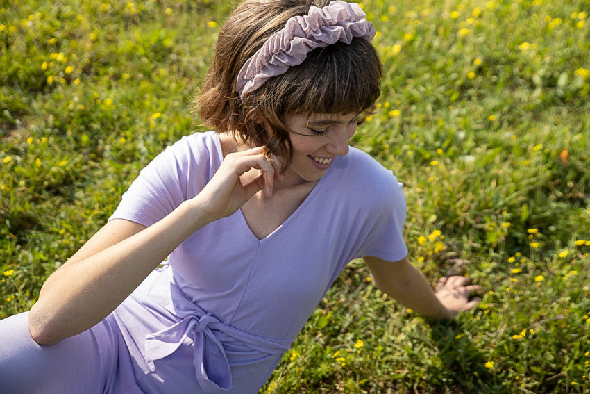 Renee Headband, Purple Tulle