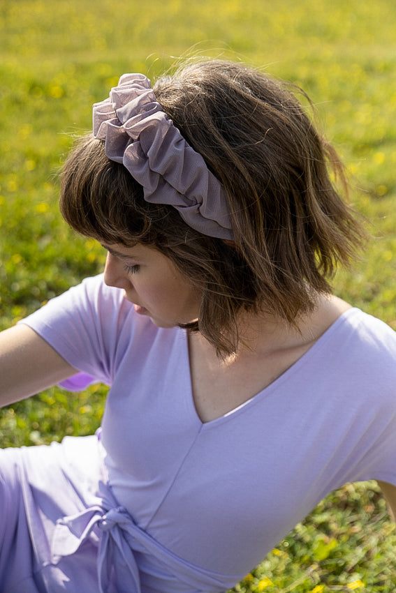 Renee Headband, Purple Tulle