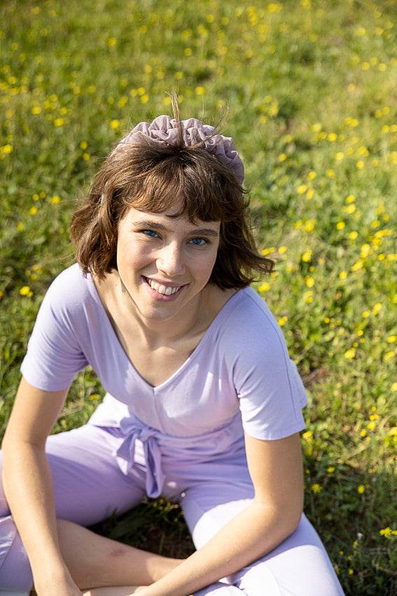 Renee Headband, Purple Tulle