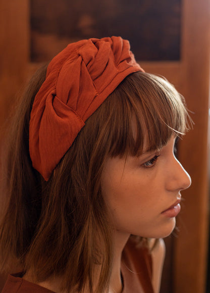 Wide Nika Headband, Terracotta