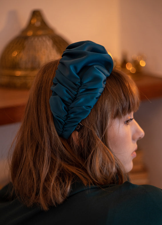 Wide Jan Headband, Dark Turquoise