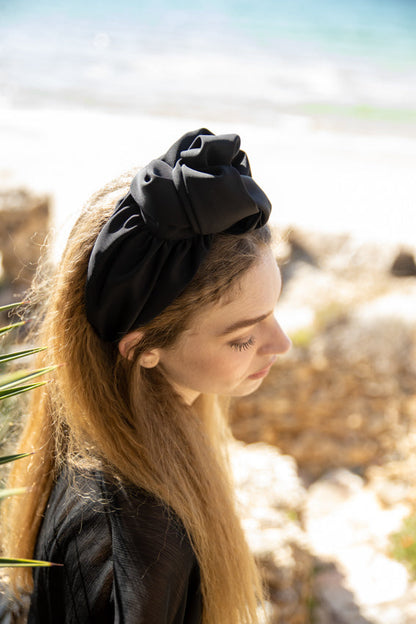 Wide Agatha Headband, Black