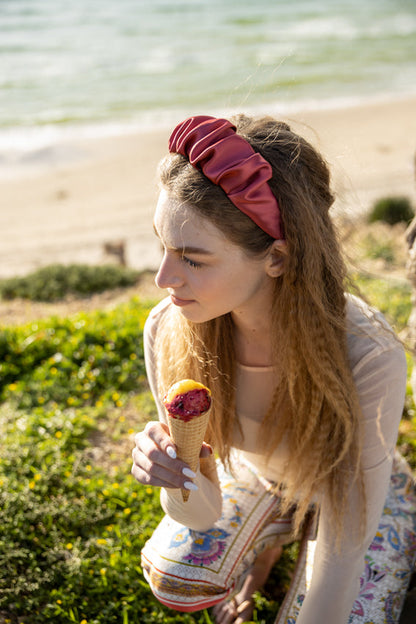 Emilia Headband, Burgundy