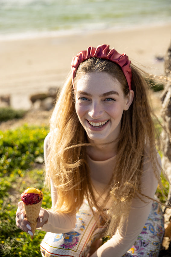 Emilia Headband, Burgundy