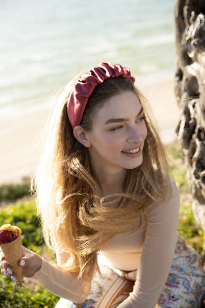 Emilia Headband, Burgundy