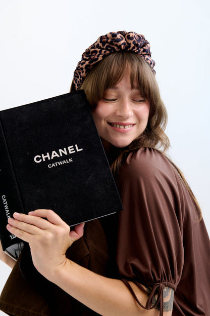 Celine Medium Headband – Leopard Print