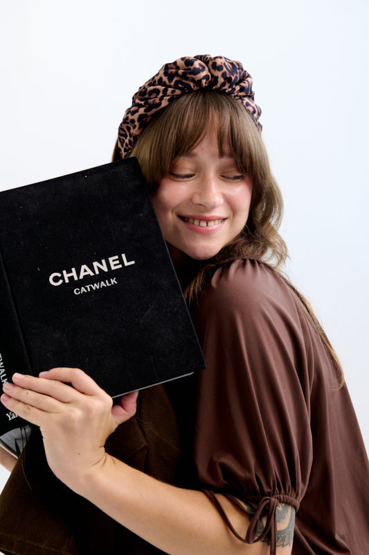 Celine Narrow Headband – Leopard Print