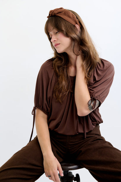 Celine Narrow Headband – Brown