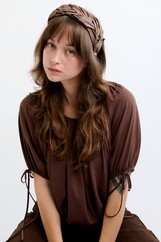 Luna Narrow Headband – Brown