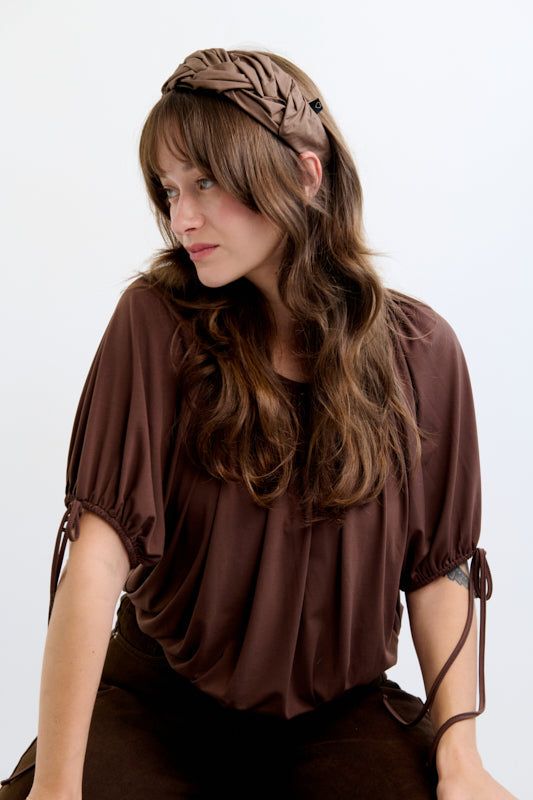 Luna Narrow Headband – Brown