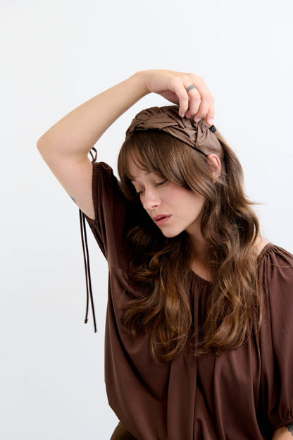 Luna Narrow Headband – Brown