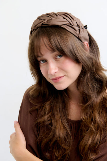 Luna Narrow Headband – Brown
