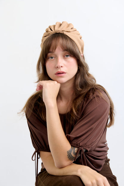 Celine Wide Headband – Camel