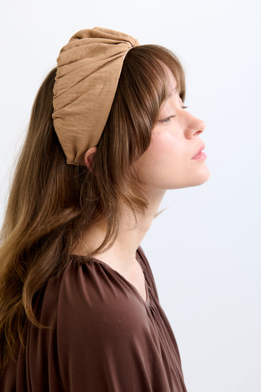 Celine Wide Headband – Camel